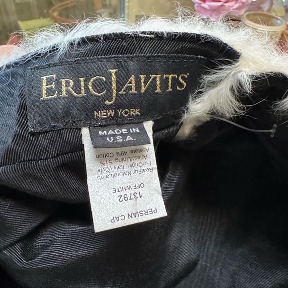 NWOT Eric Javits lamb fur leather cap - Picture 10 of 12